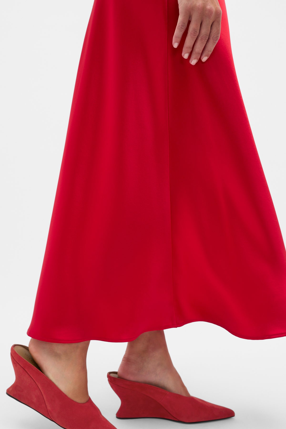 Satin Midi Skirt