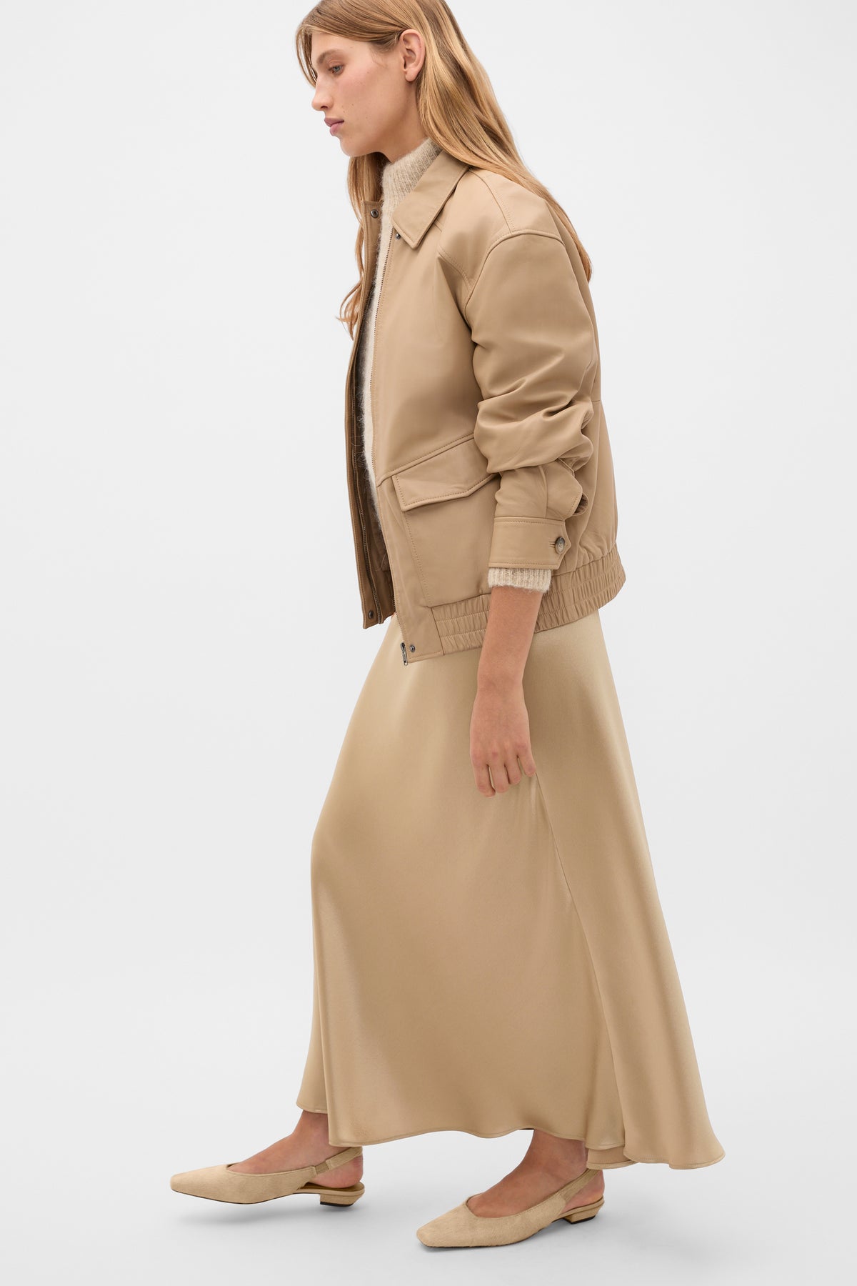 Satin Midi Skirt