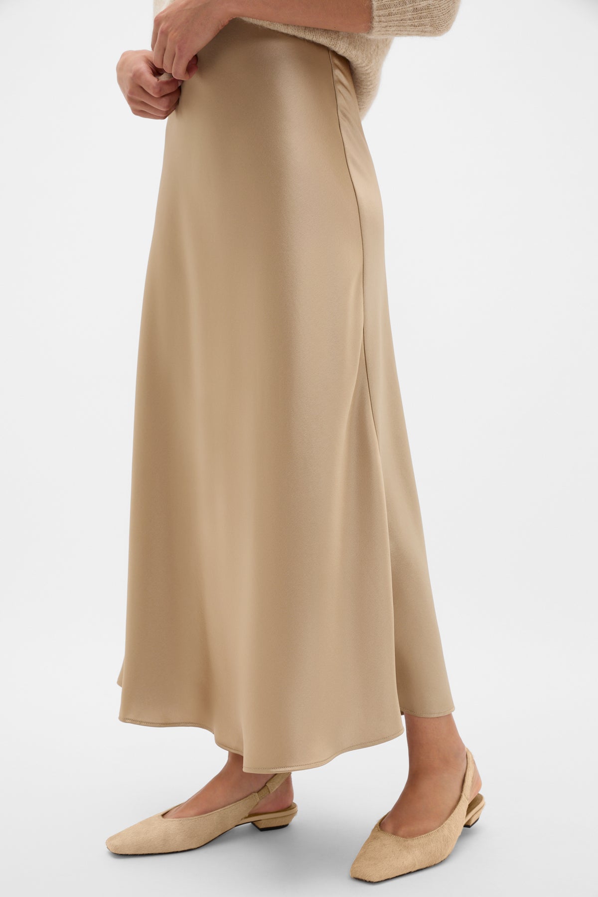 Satin Midi Skirt