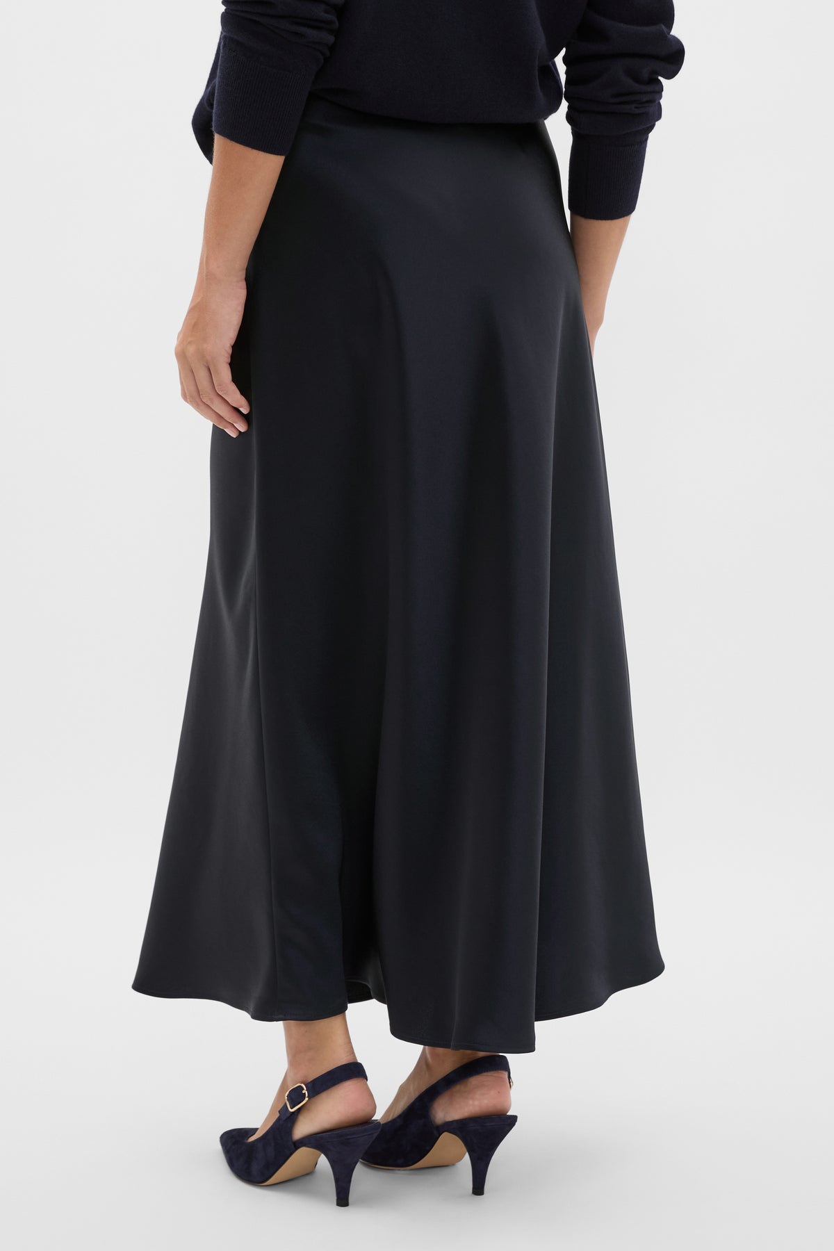 Satin Midi Skirt