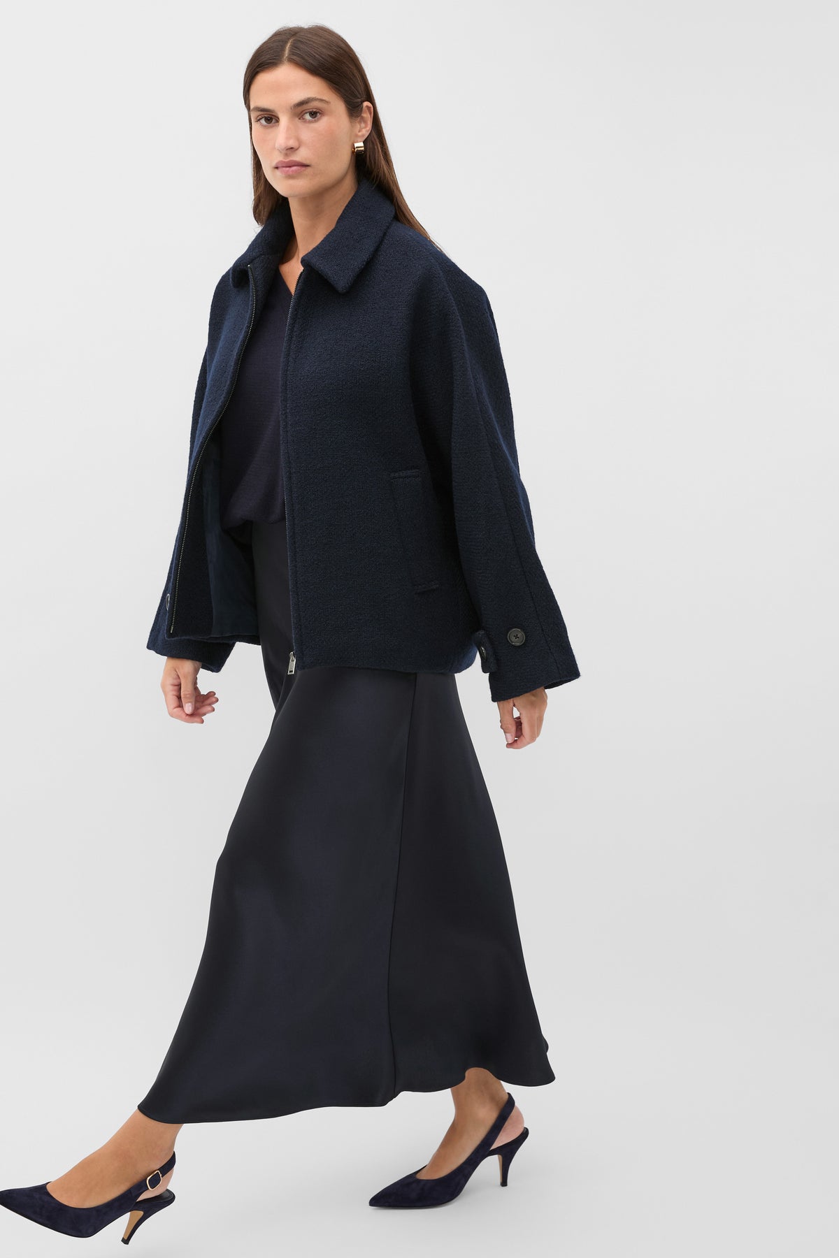 Satin Midi Skirt