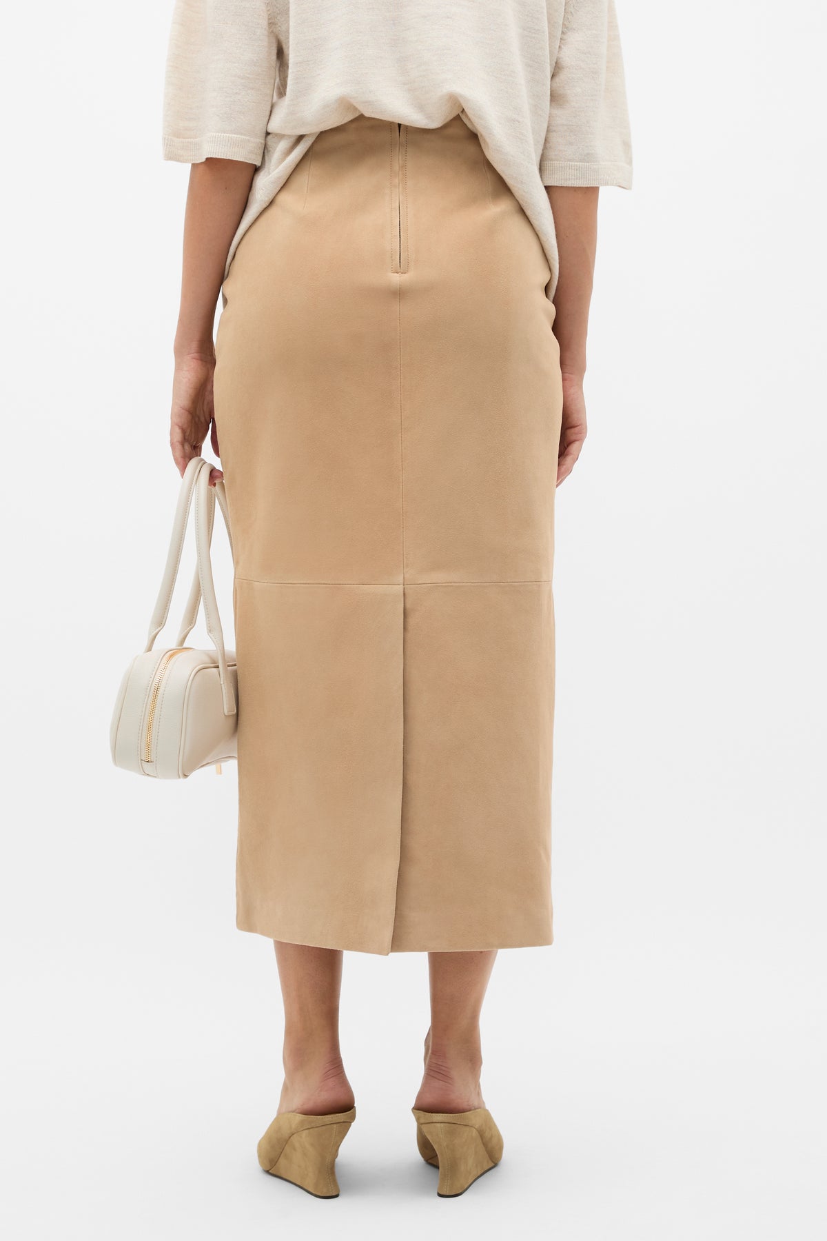 Suede Midi Skirt