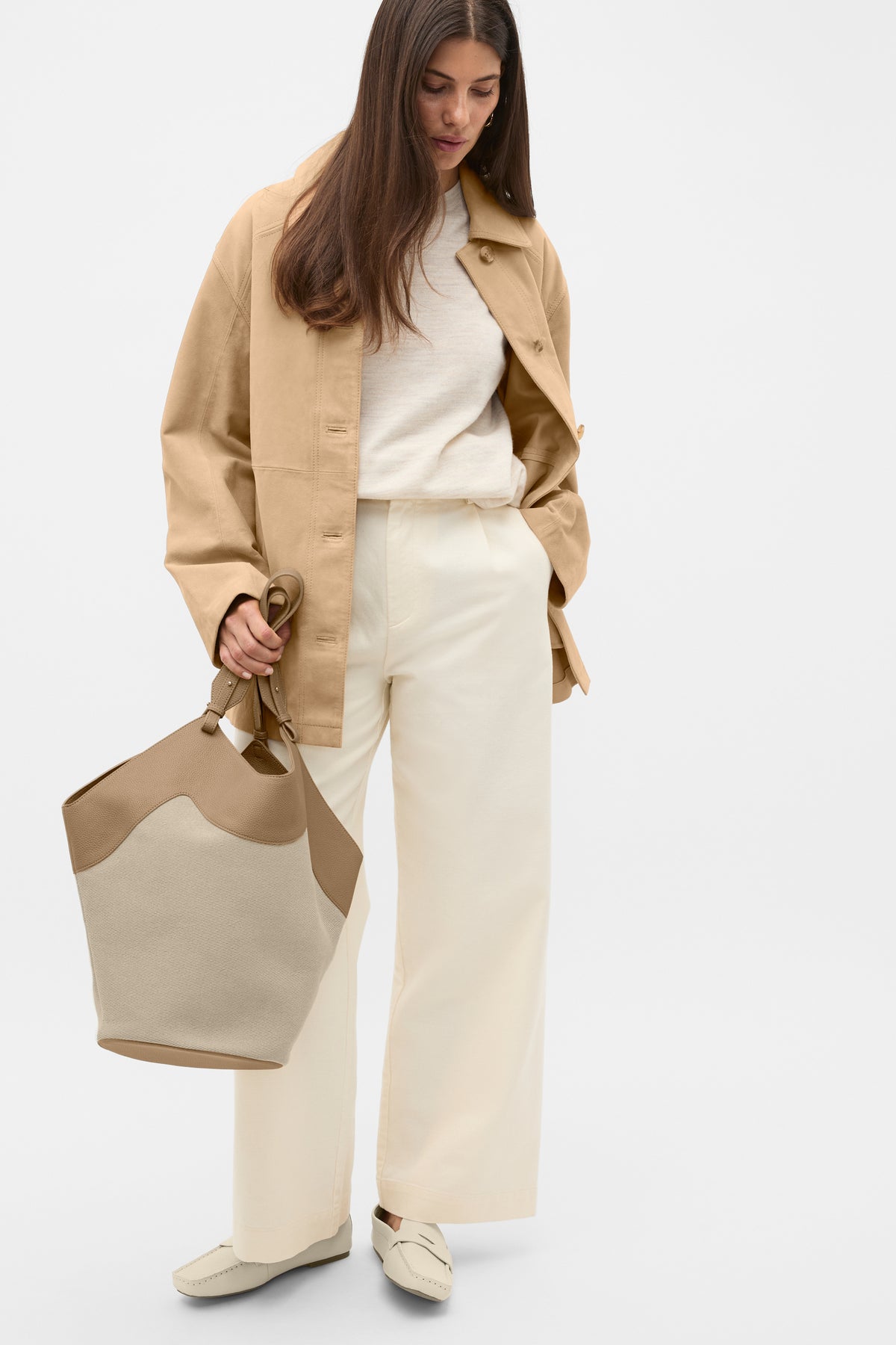 Soft Denim Pleat Pant