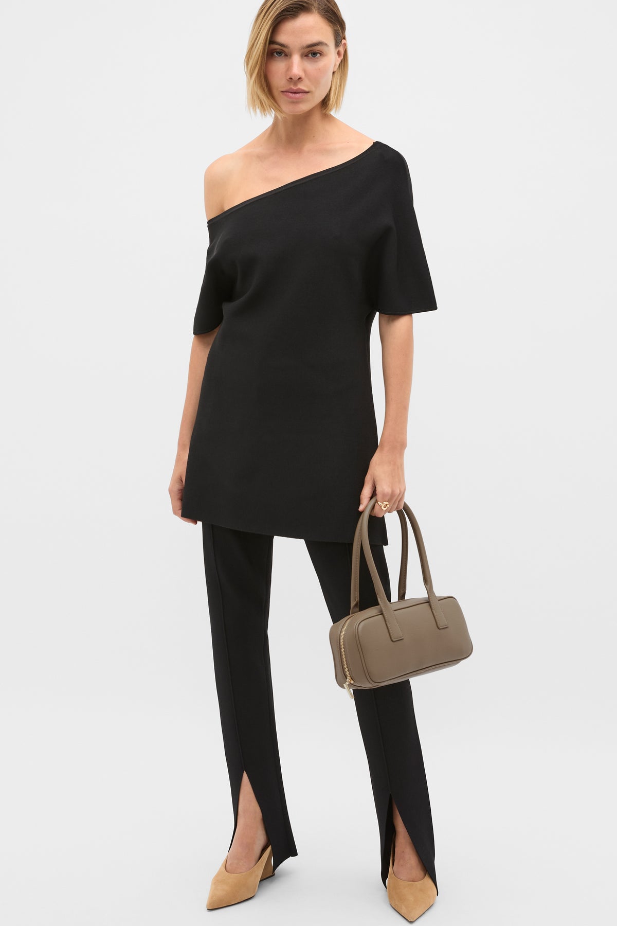 Crepe Knit Slim Pant