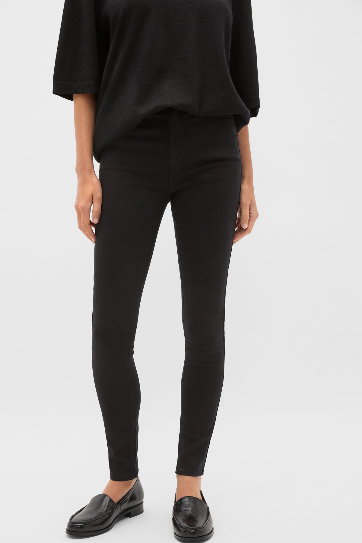 High Waisted Skinny Leg Jean
