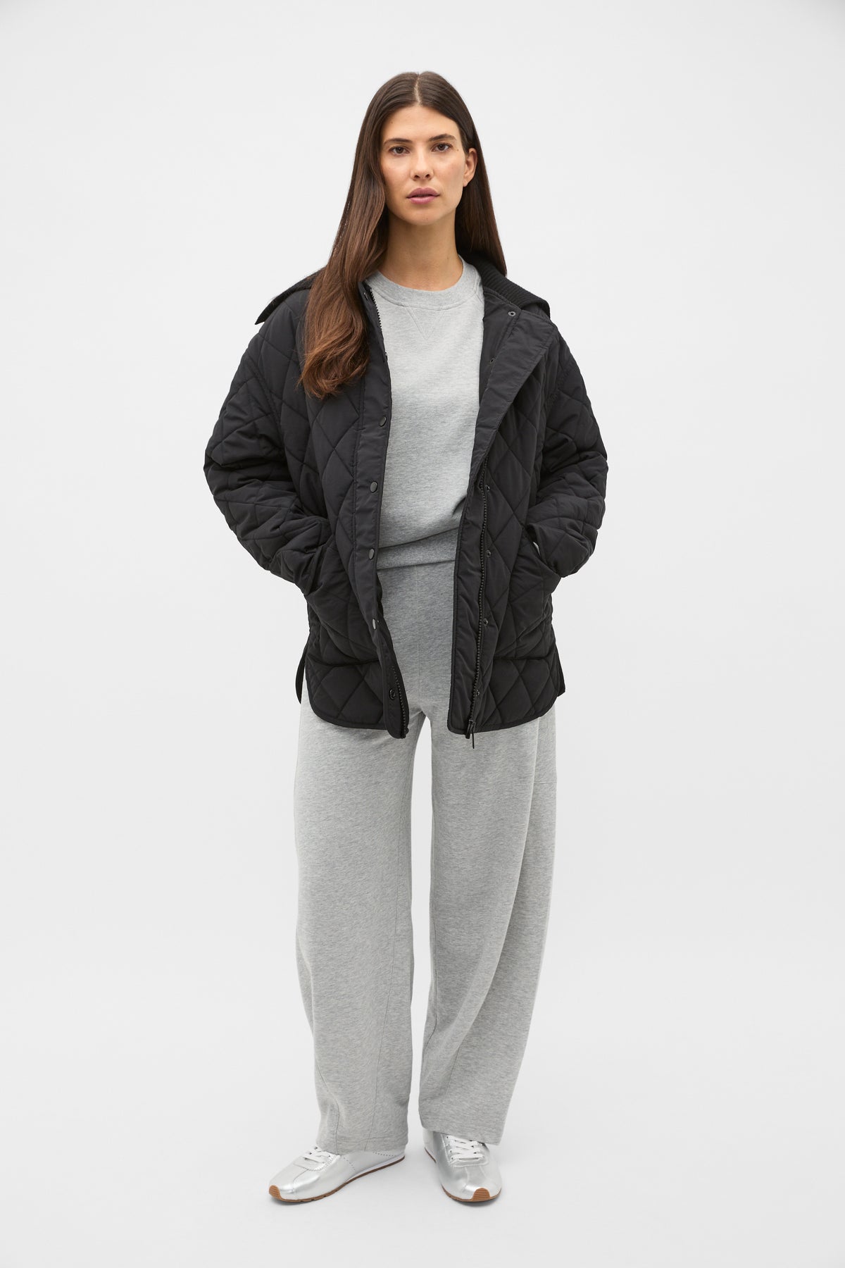 Quilted Rib Collar Jacket
