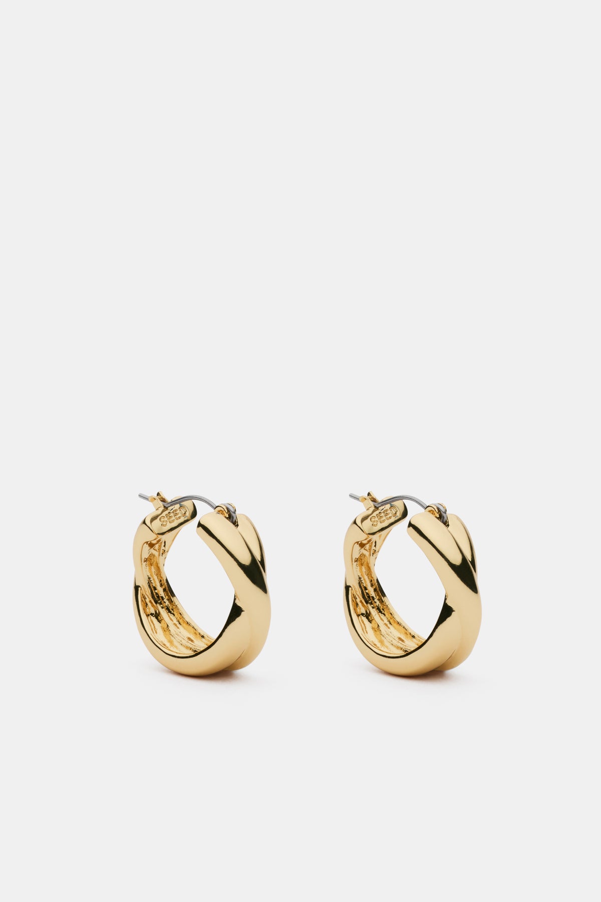Cross Over Hoop Earring