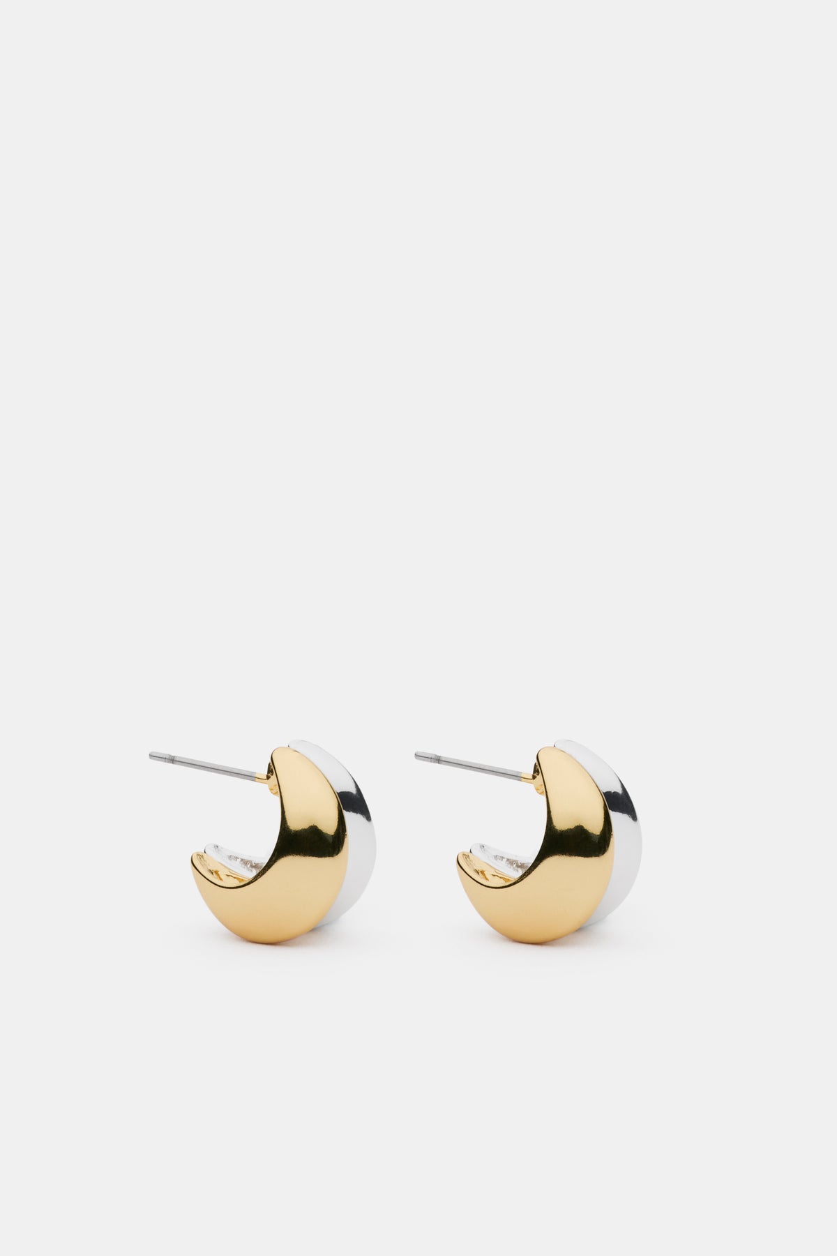 Mixed Metals Teardrop Earring