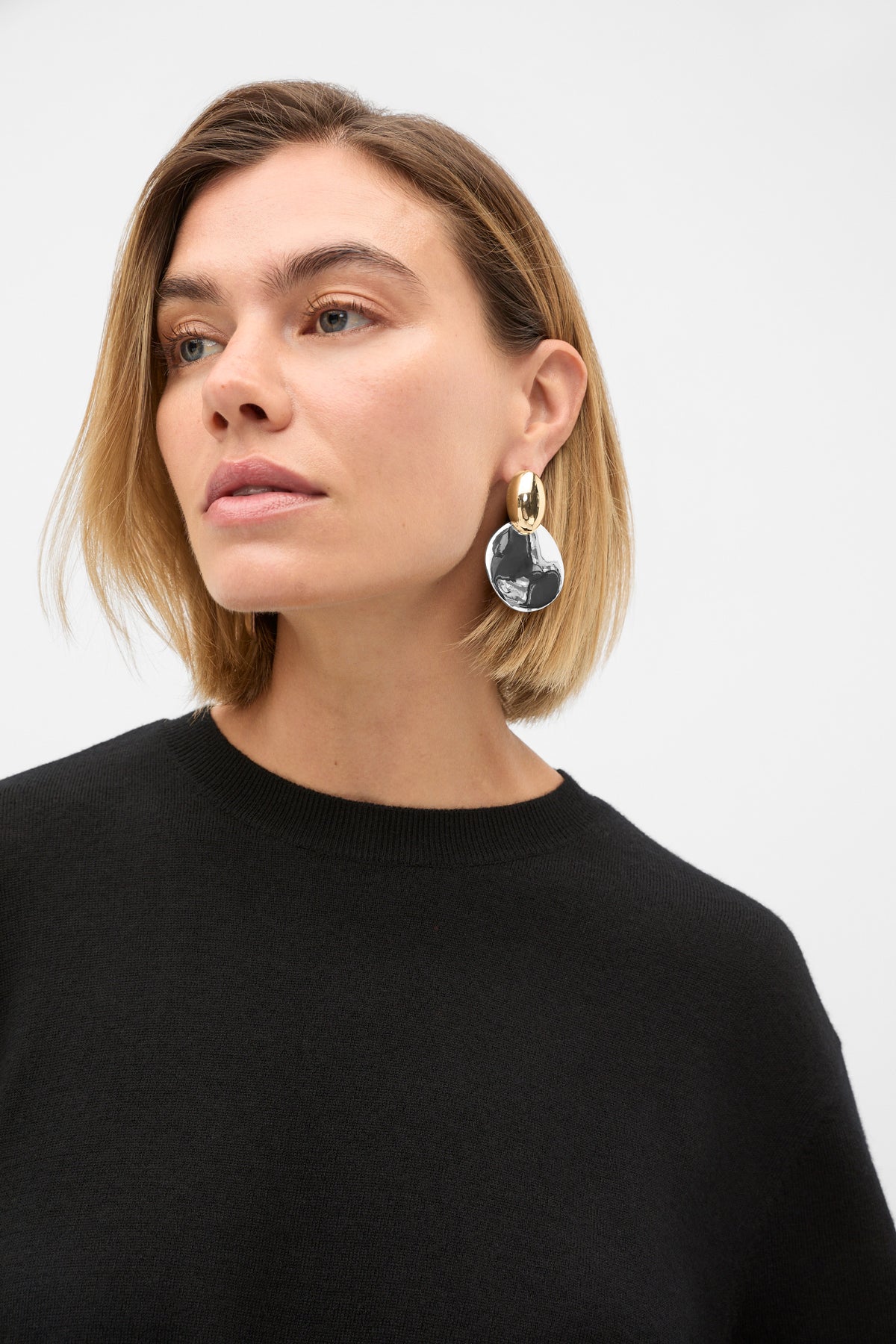 Statement Mixed Metals Earring