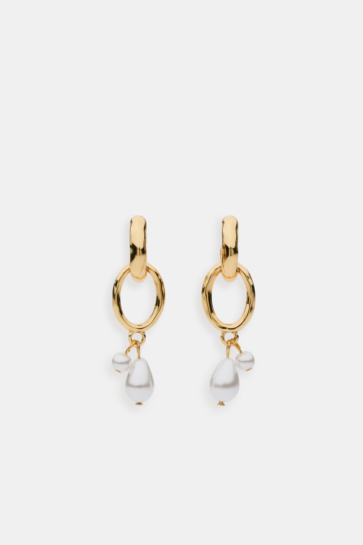 Pearl Drop Link Earring