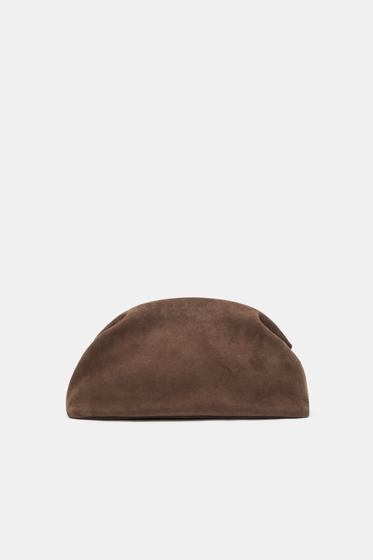 Suede Rounded Clutch