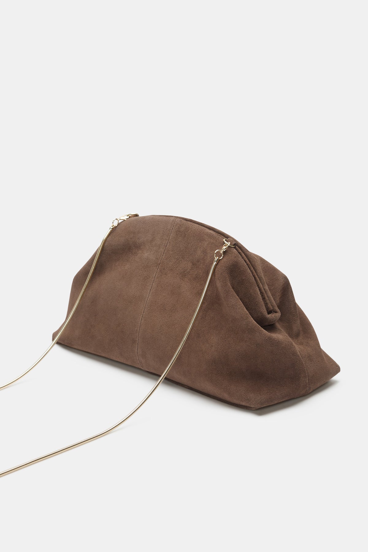 Suede Rounded Clutch