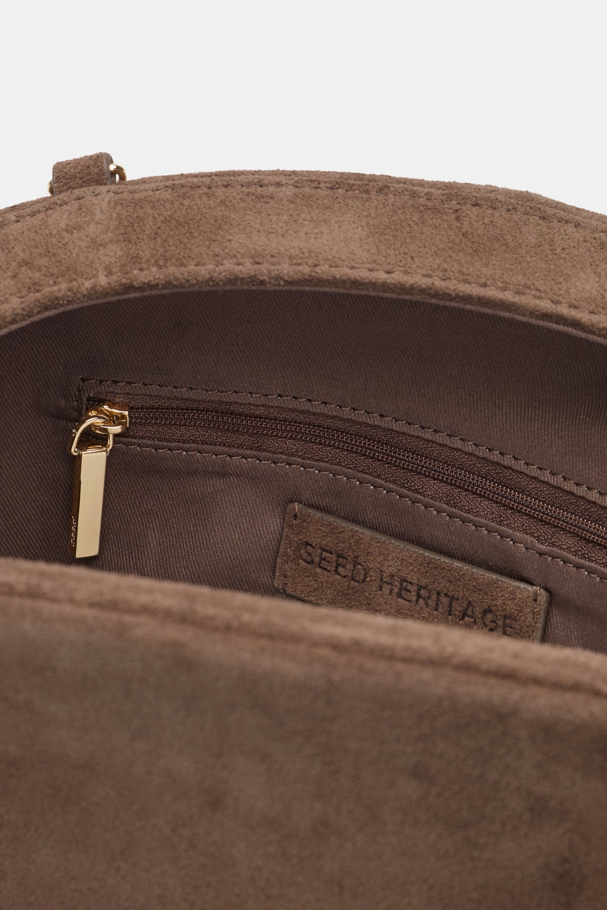 Suede Rounded Clutch