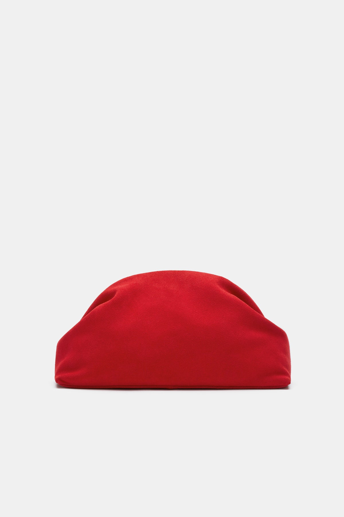 Suede Rounded Clutch