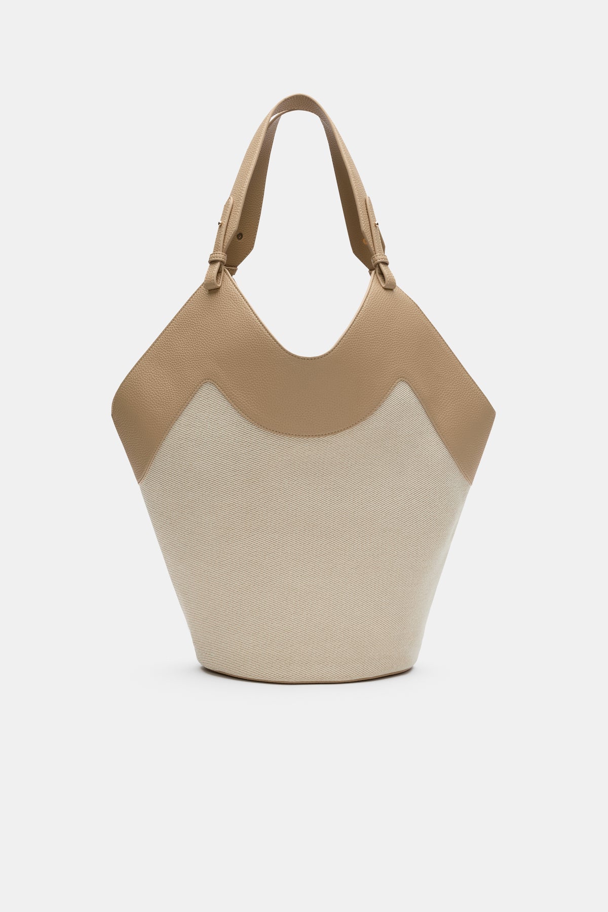Two Tone Gathered Tote