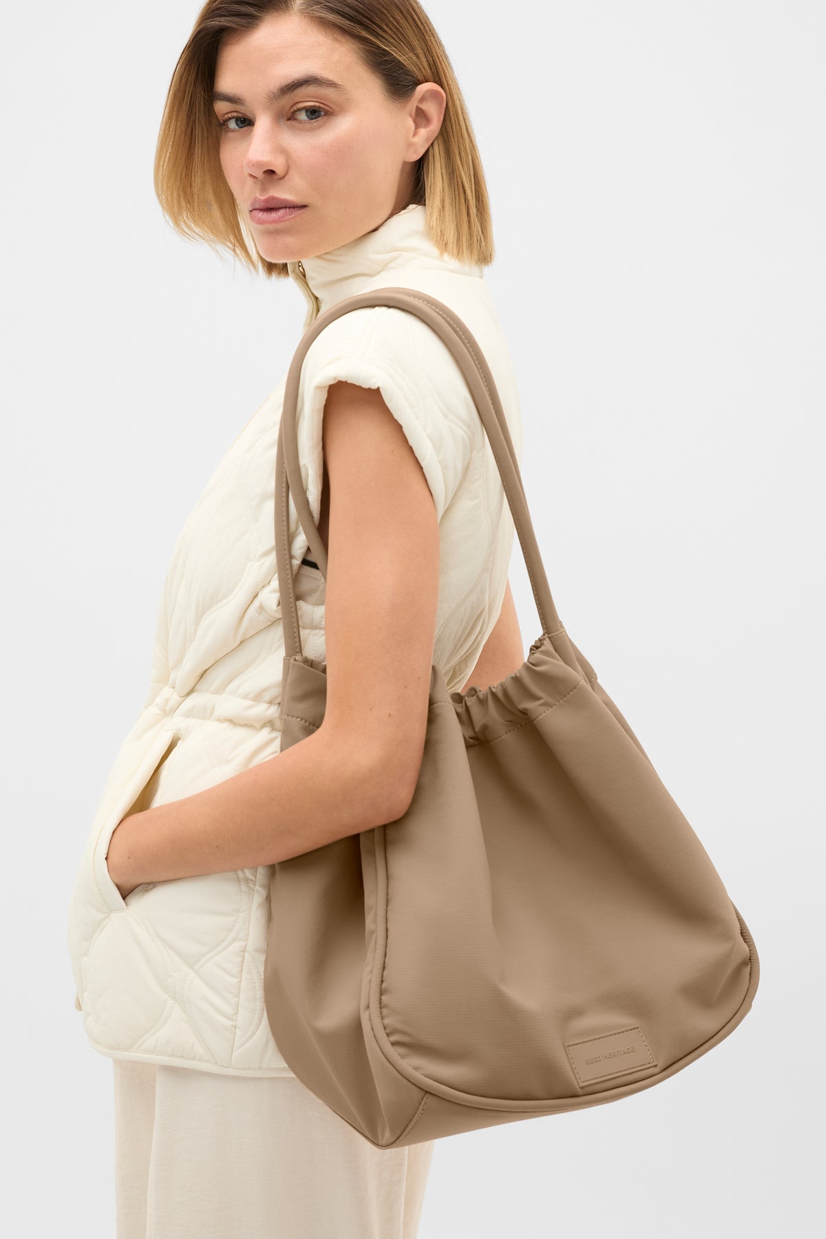 Ruched Essential Tech Tote