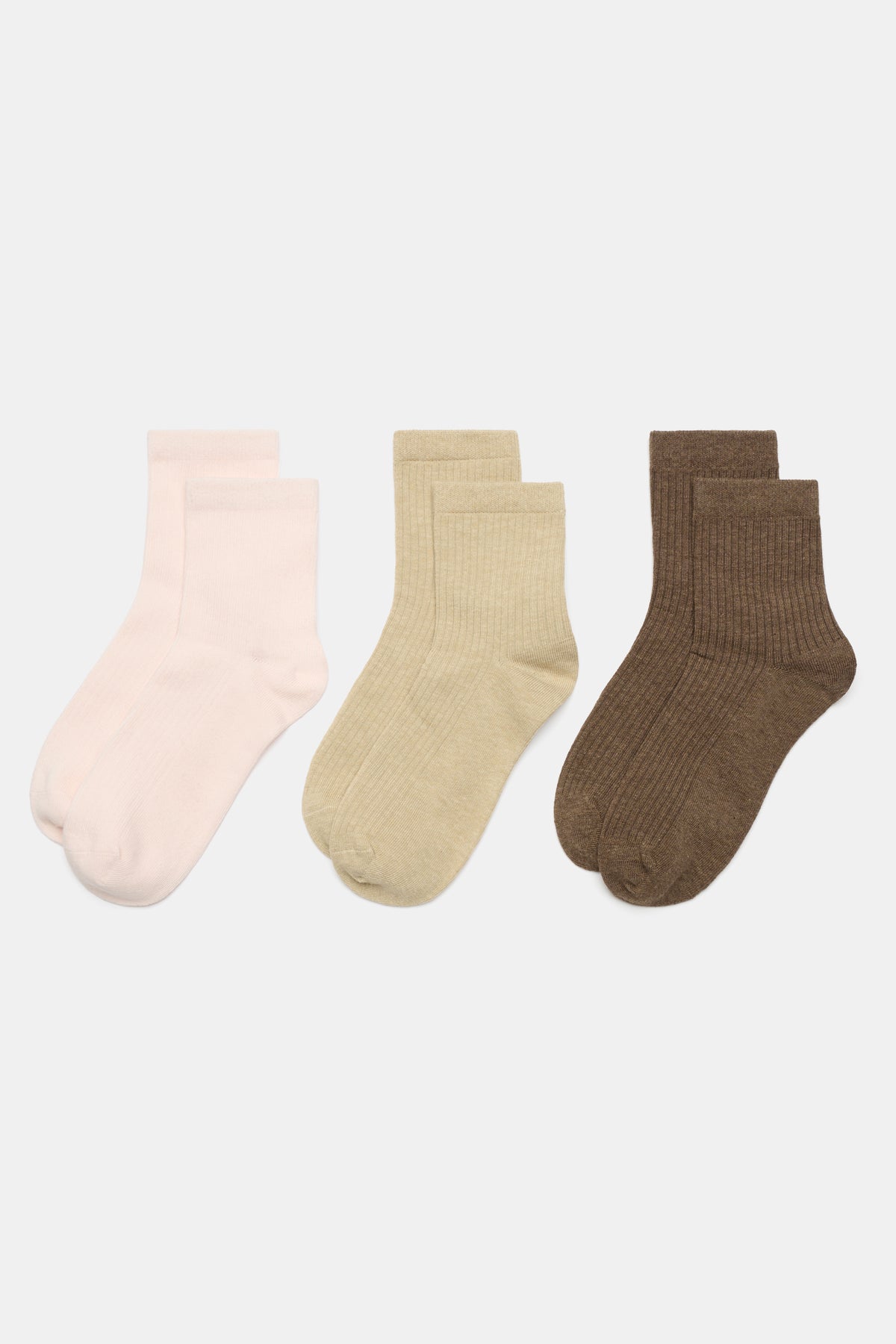 3 Pack Quarter Crew Socks