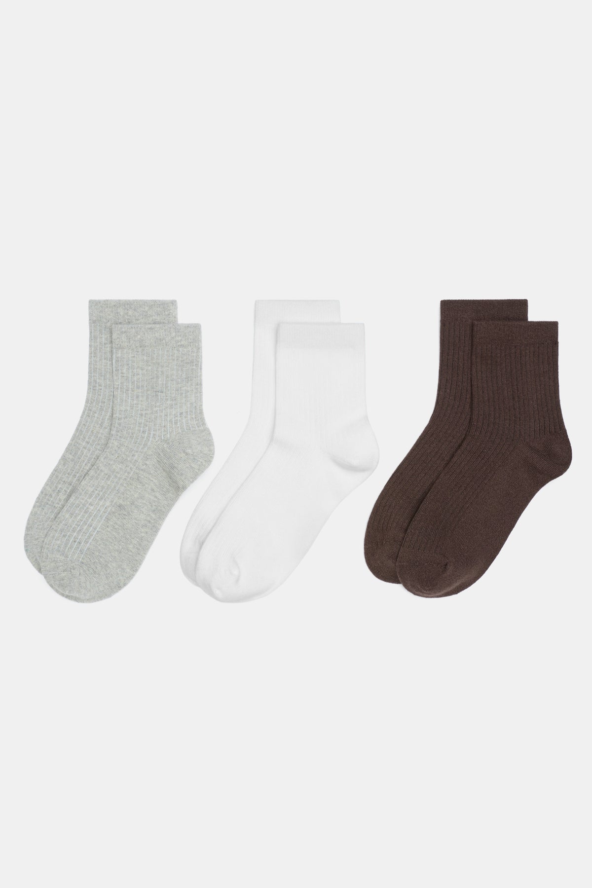 3 Pack Quarter Crew Socks
