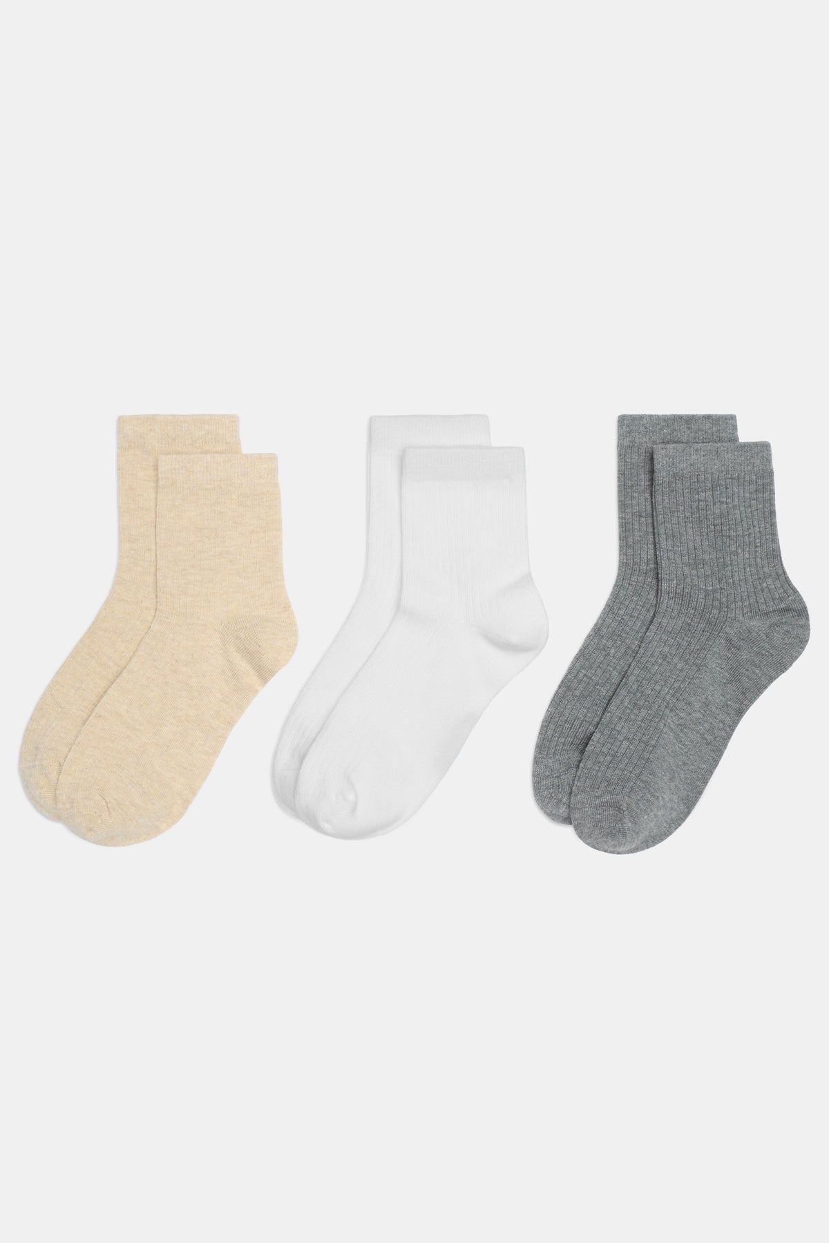 3 Pack Quarter Crew Socks