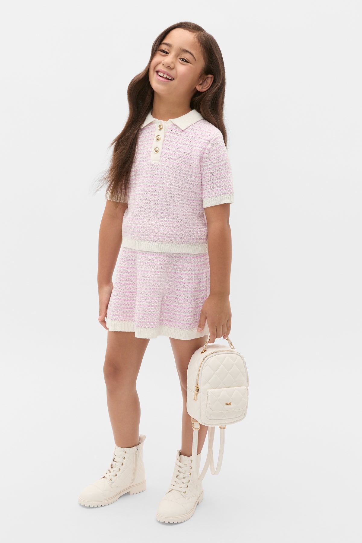 Stripe Knit Polo