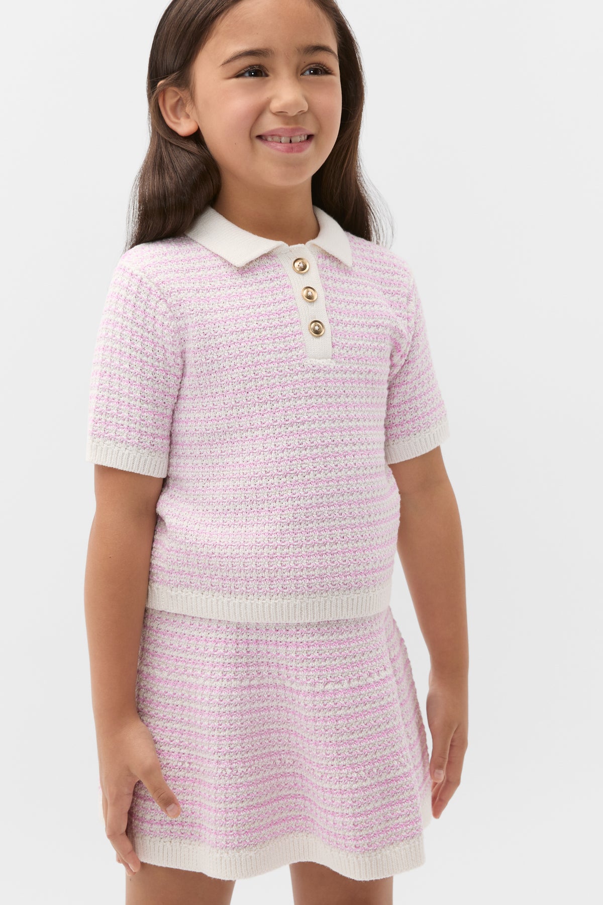 Stripe Knit Polo