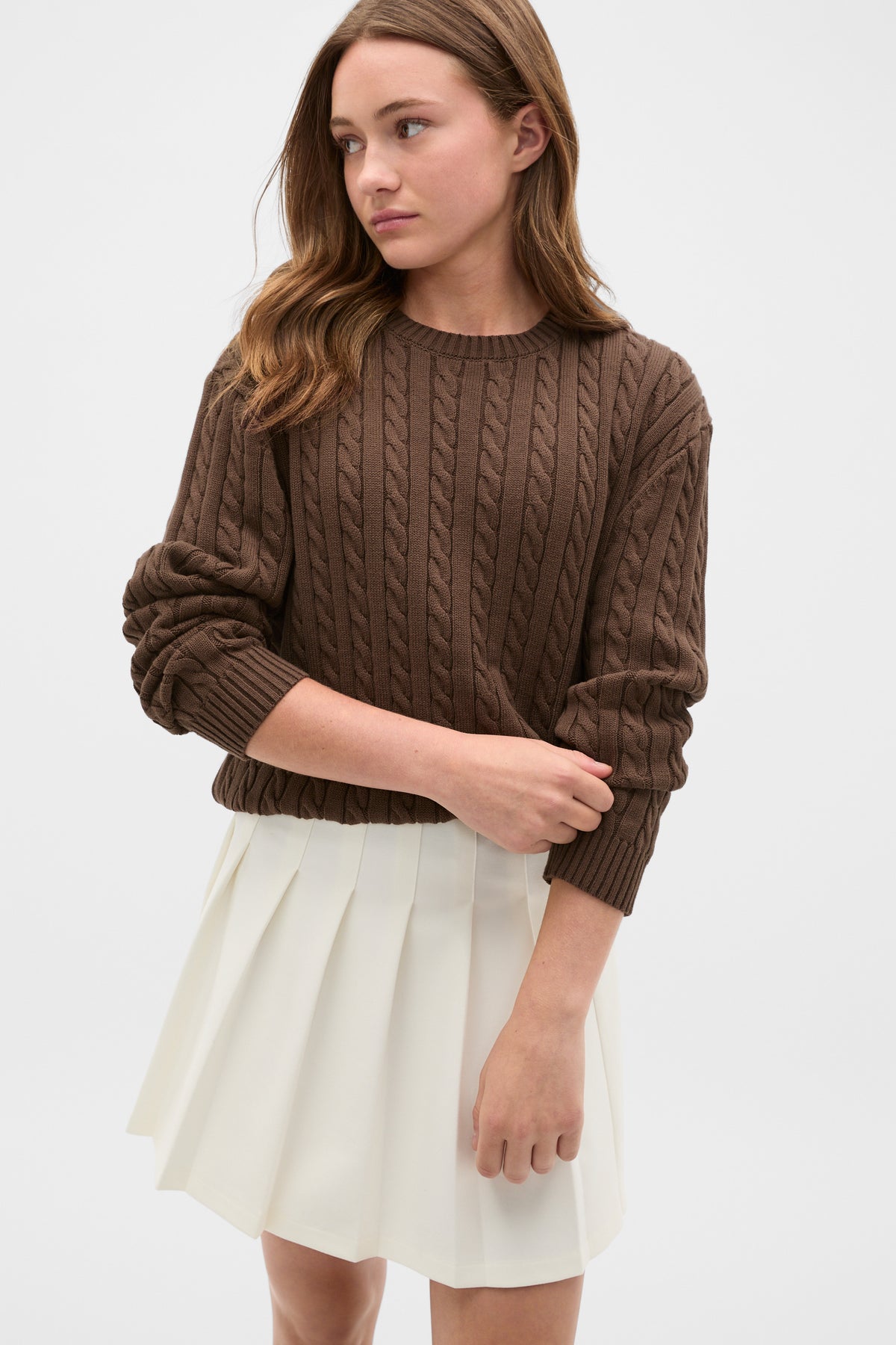 Relaxed Cable Knit Sweater