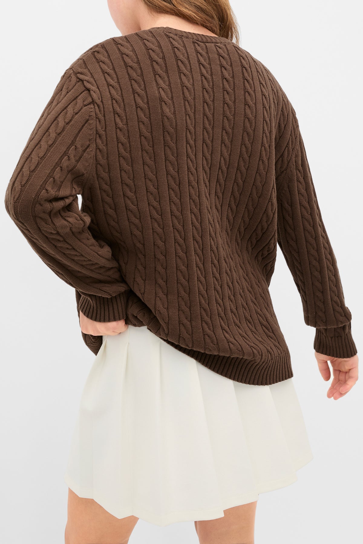 Relaxed Cable Knit Sweater