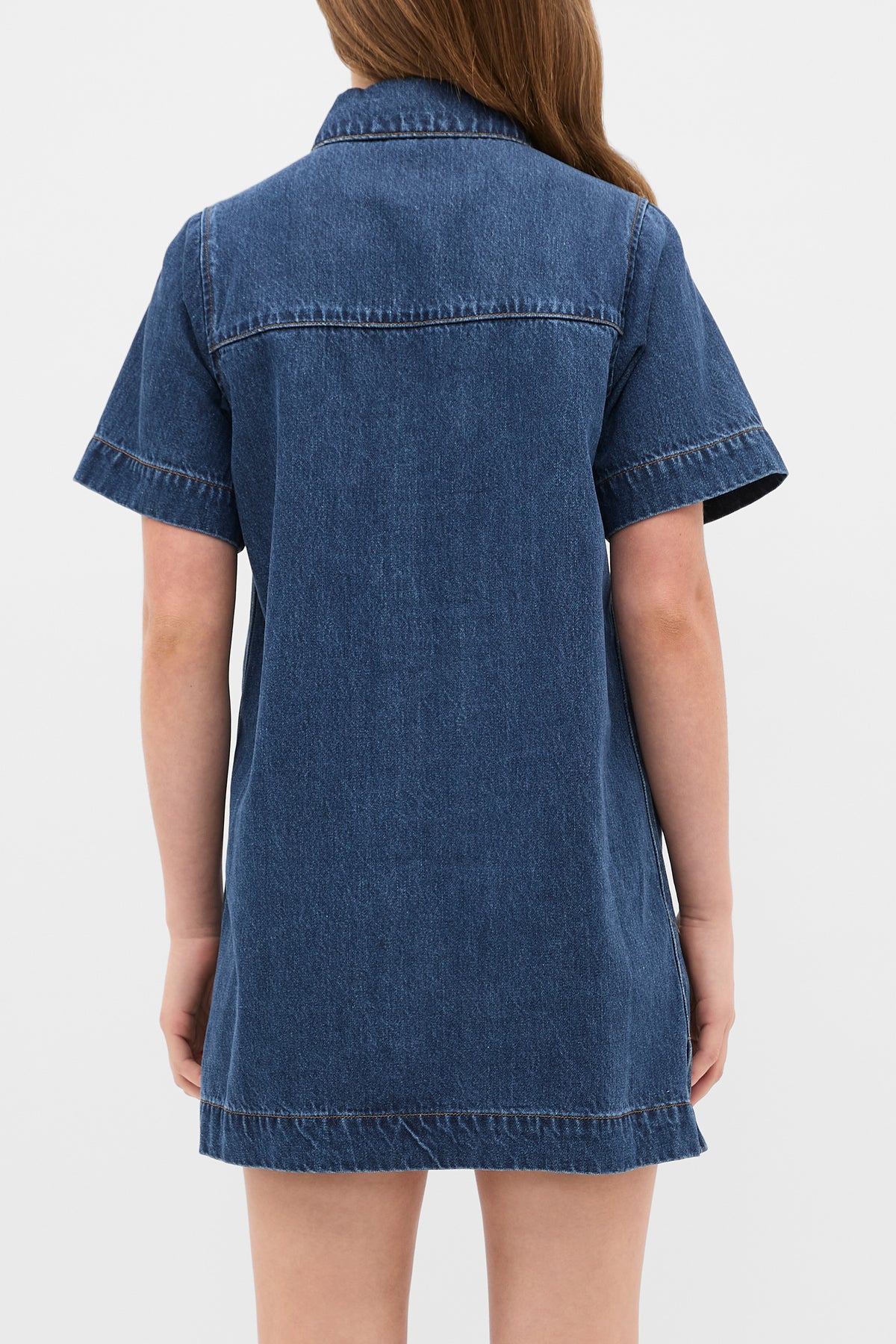 Collar Denim Dress