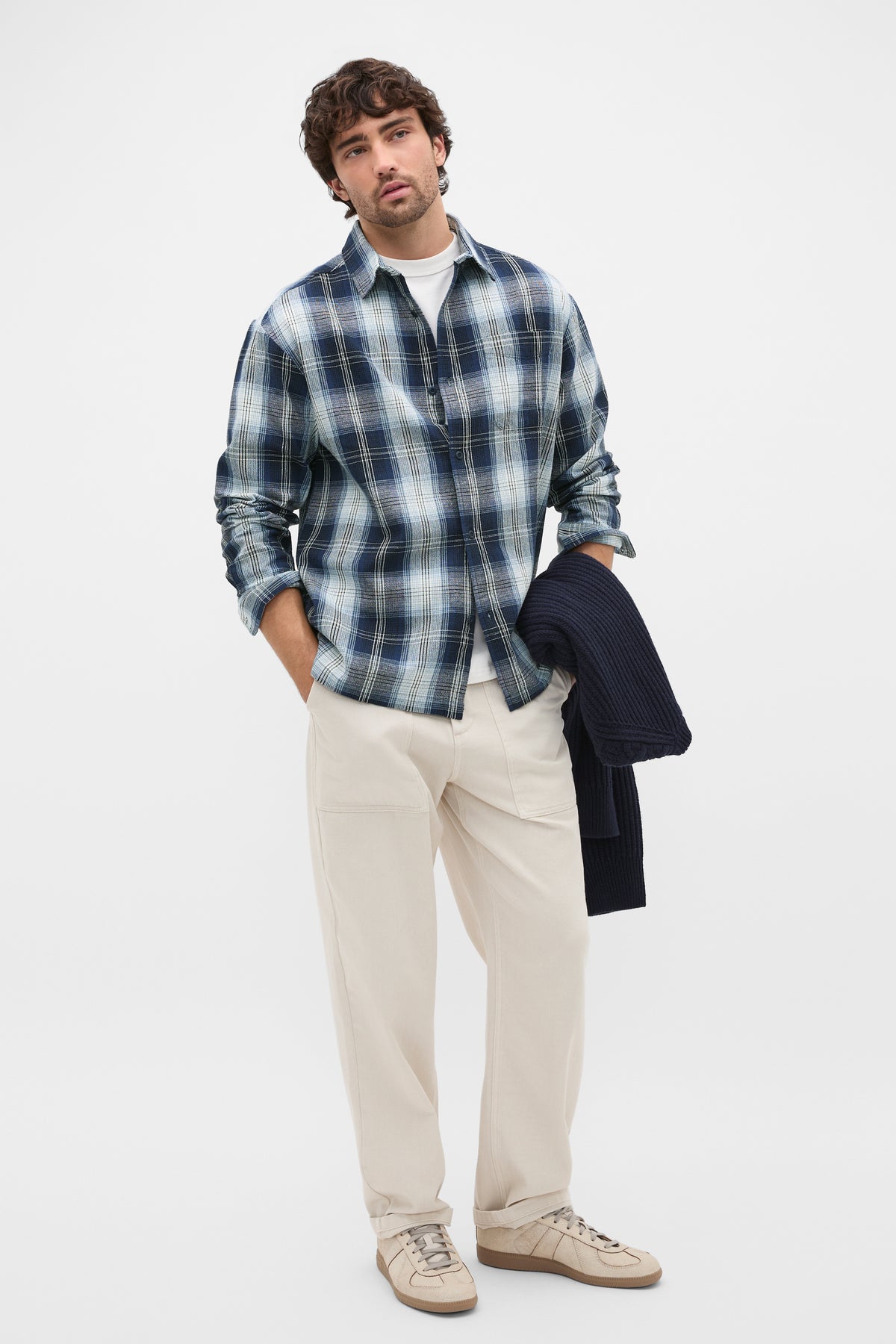 Long Sleeve Cotton Check Shirt