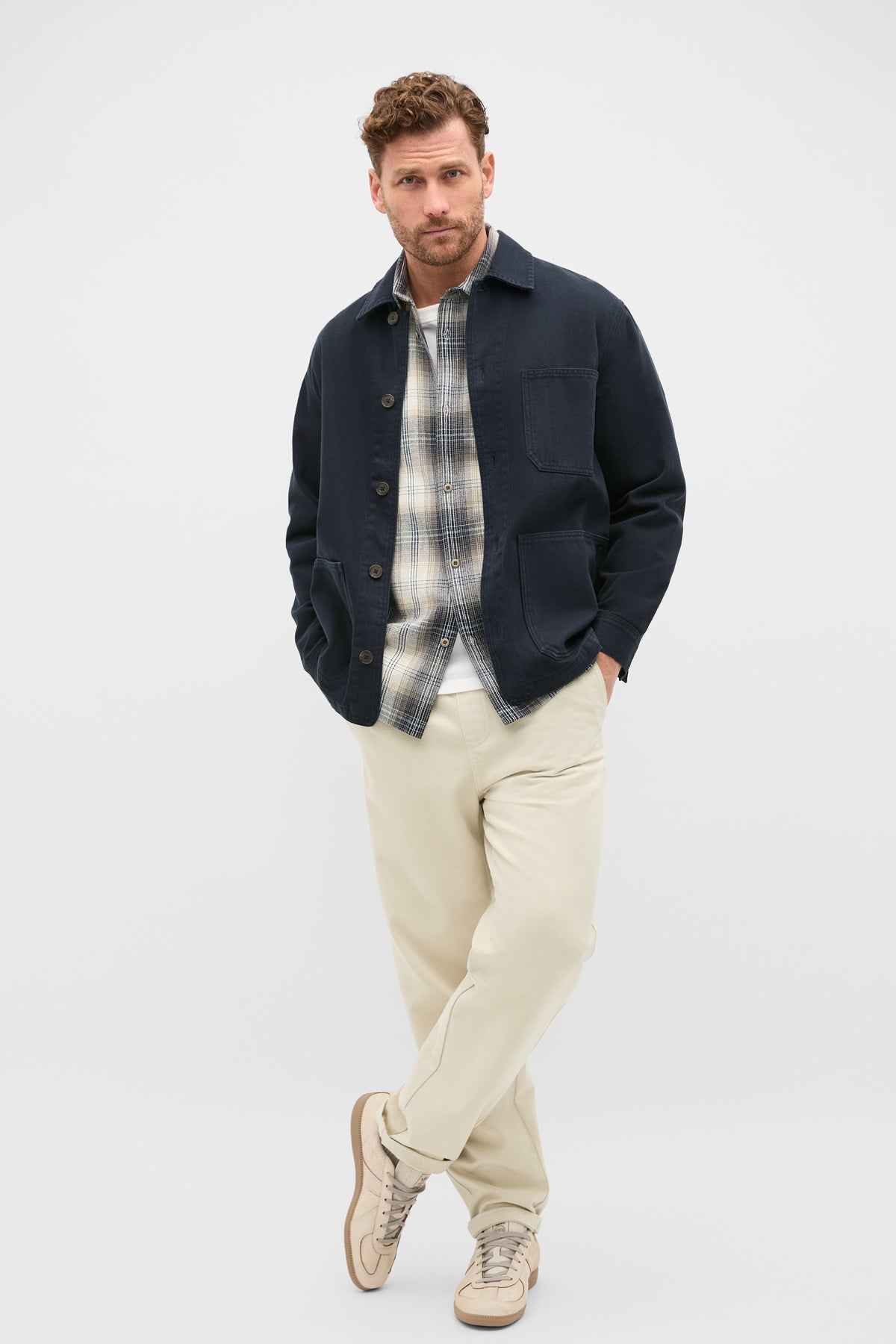 Long Sleeve Cotton Check Shirt