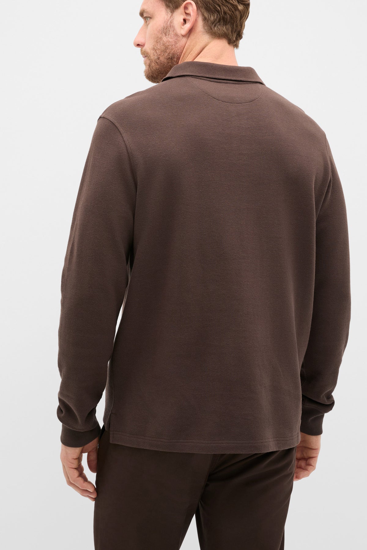 Long Sleeve Pique Polo