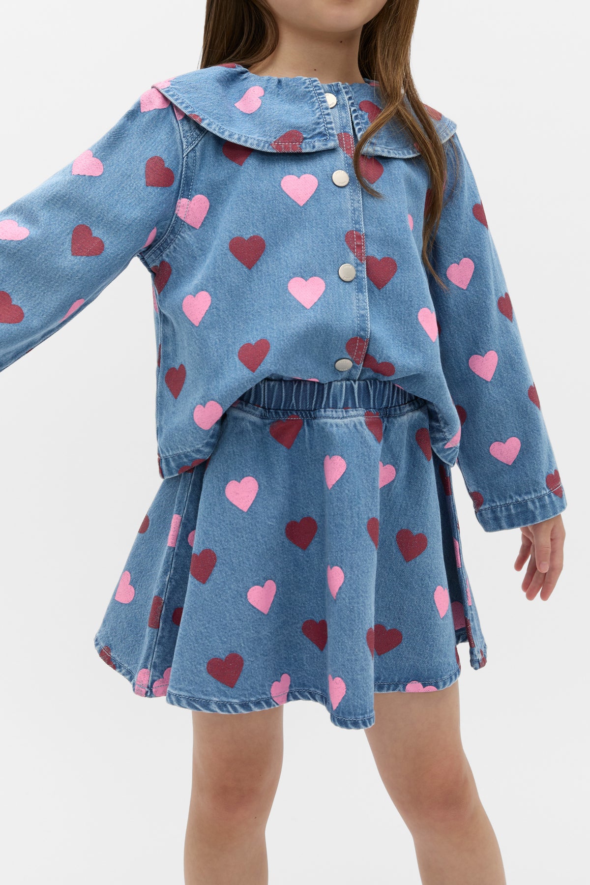 Heart Denim Skirt