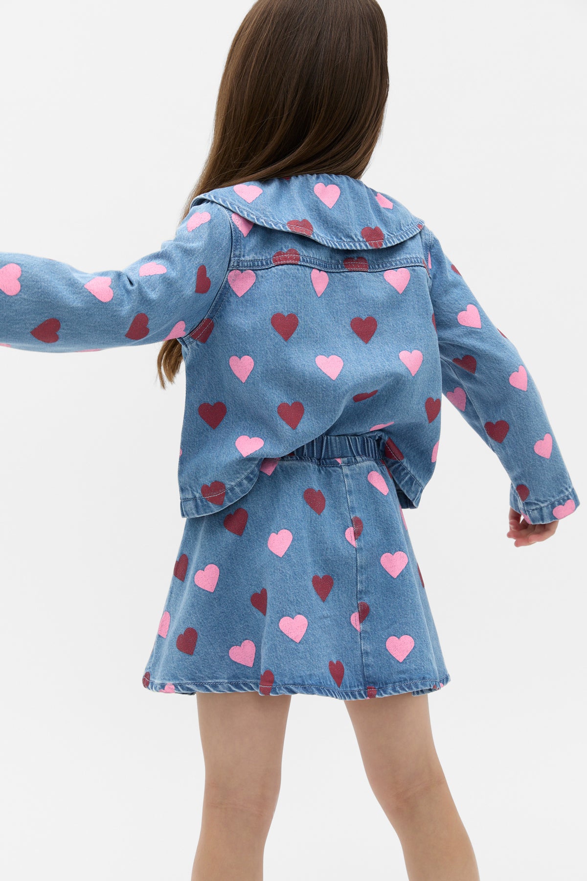 Heart Denim Skirt