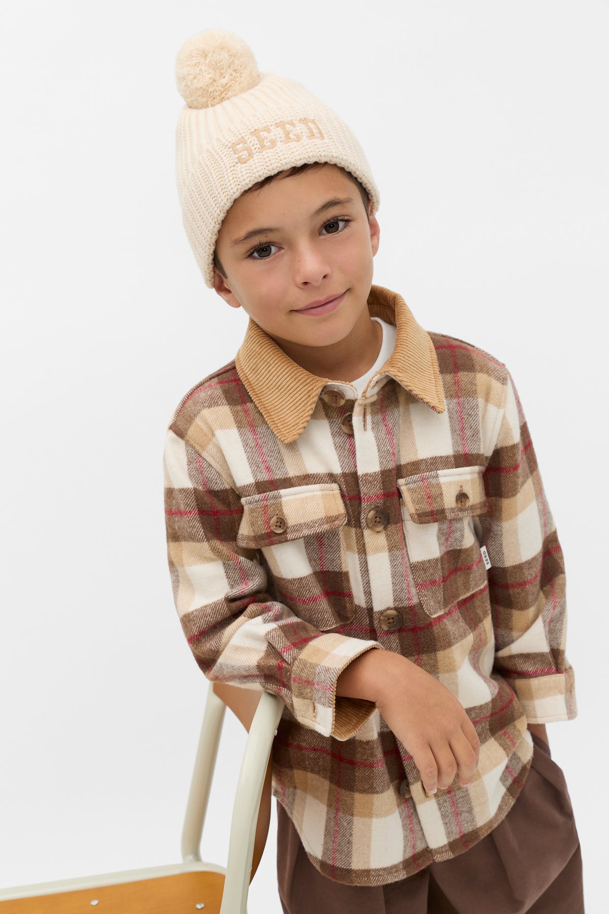 Seed Embroidered Beanie