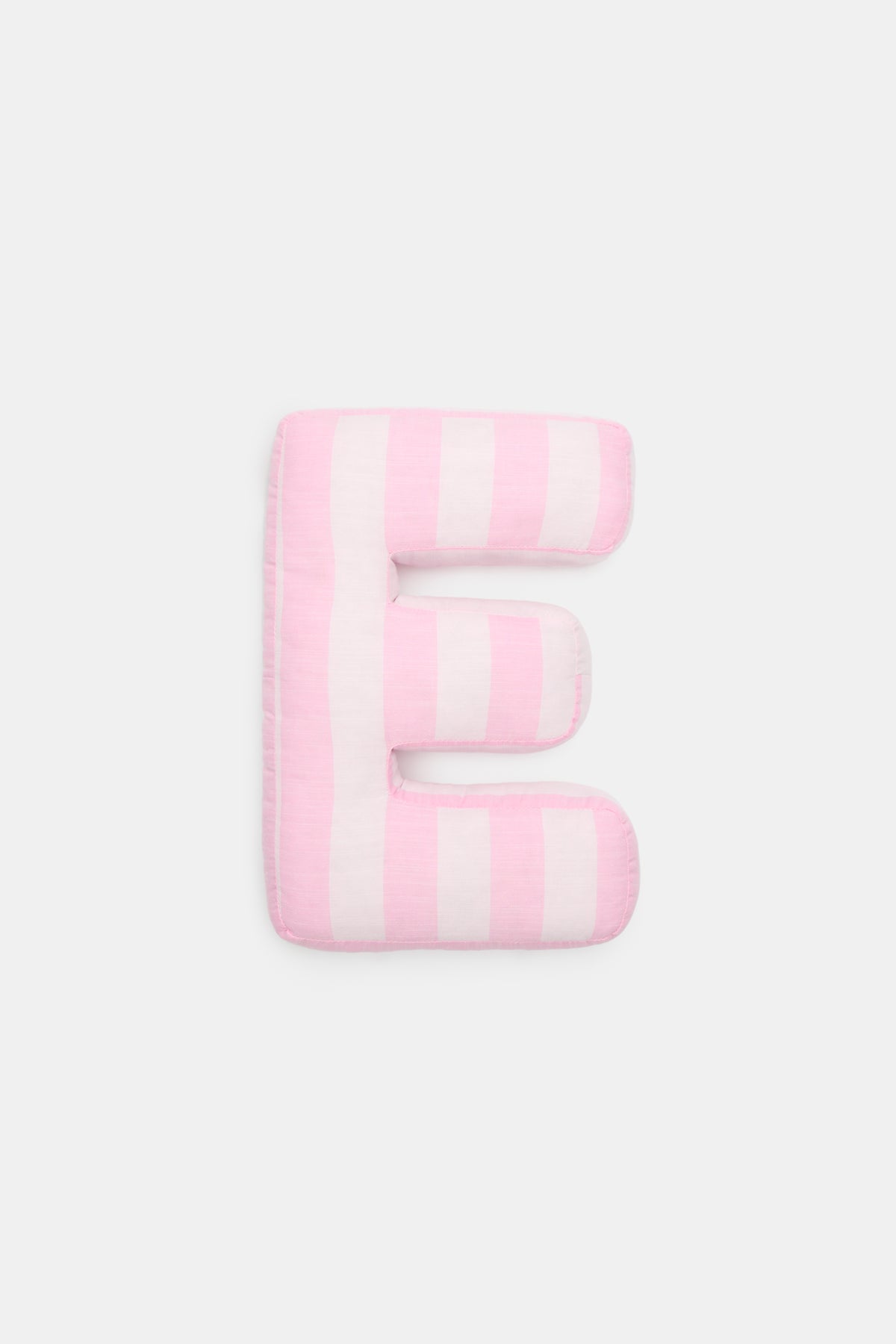 Pink Stripe Initial Cushion