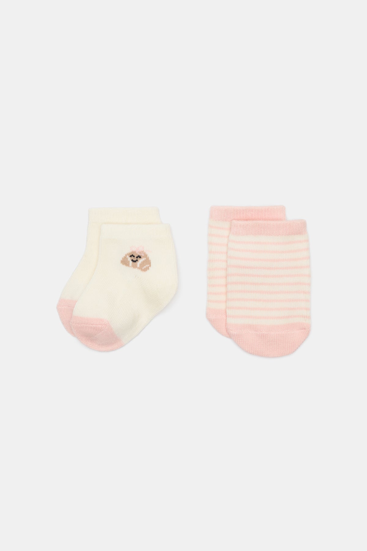 Newborn Bow Croissant Sock 2 Pack