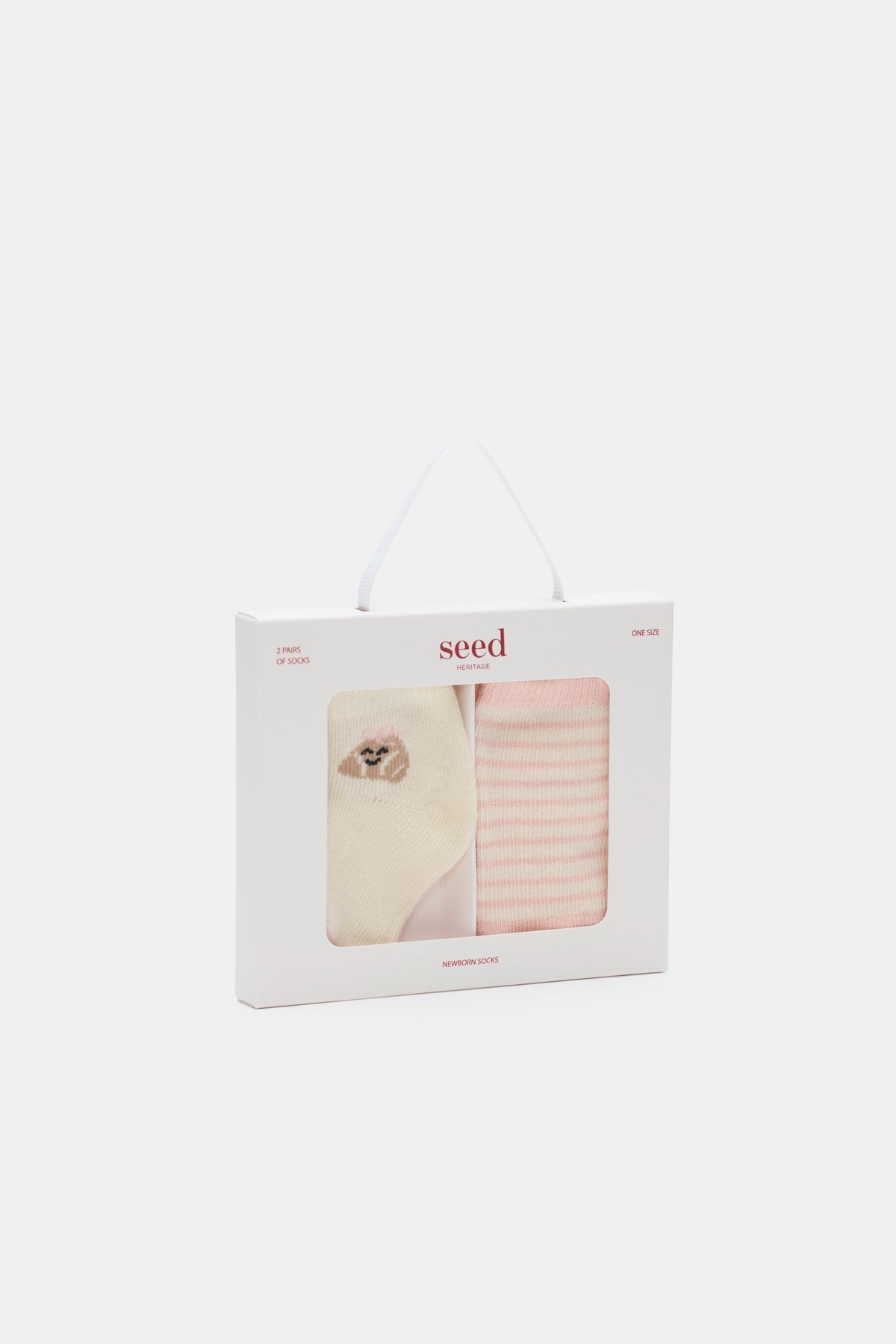 Newborn Bow Croissant Sock 2 Pack