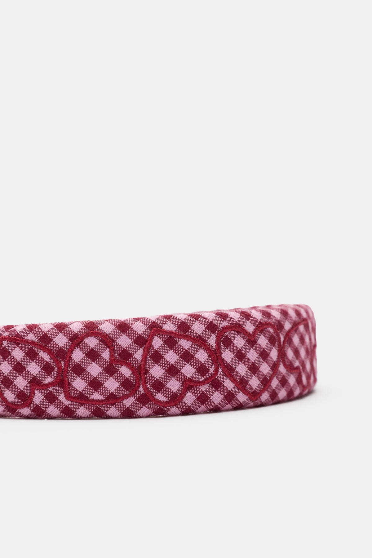 Gingham Heart Headband