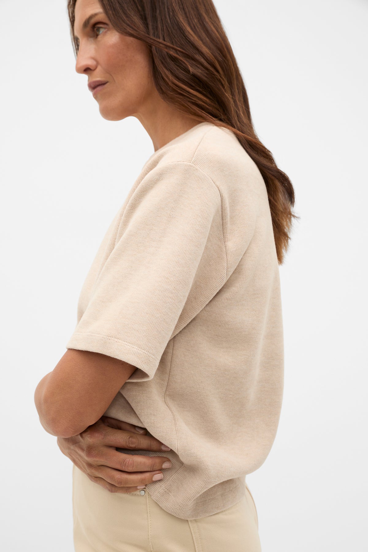 Brushed Boxy Crew Neck Tee