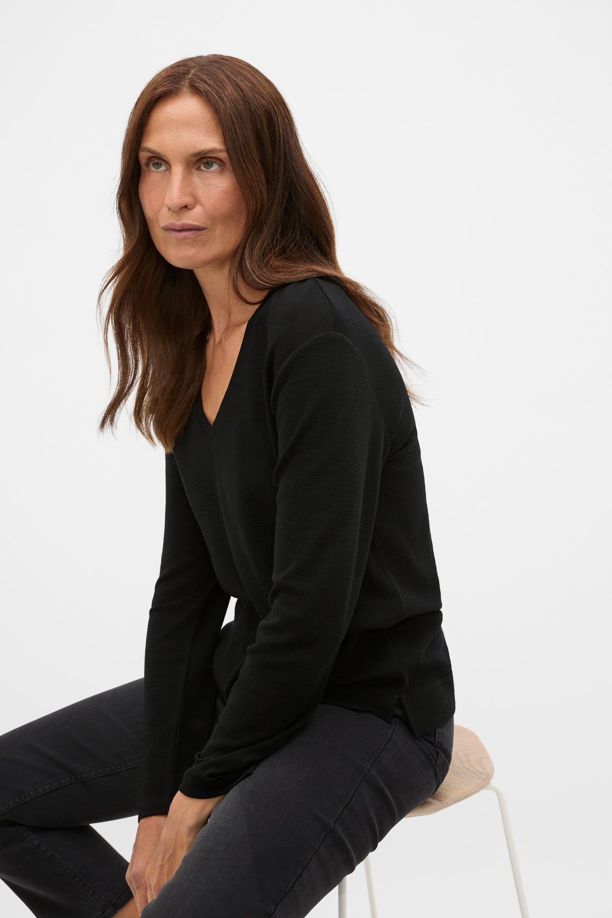 Australian Merino V Neck Top