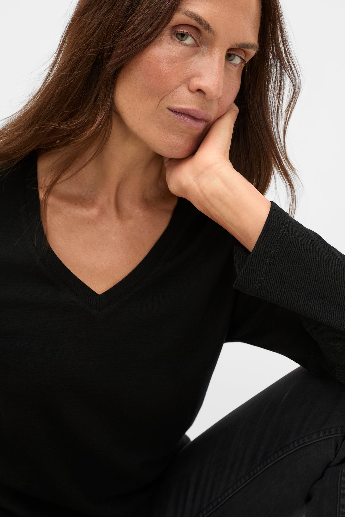 Australian Merino V Neck Top