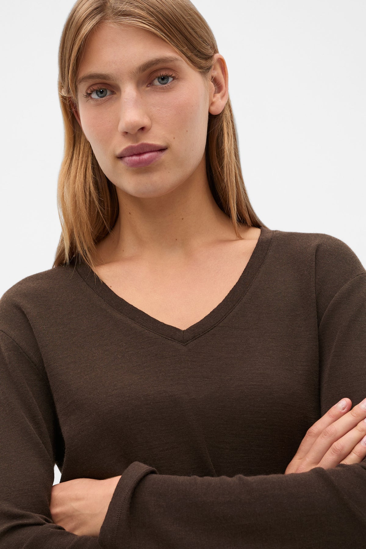 Australian Merino V Neck Top