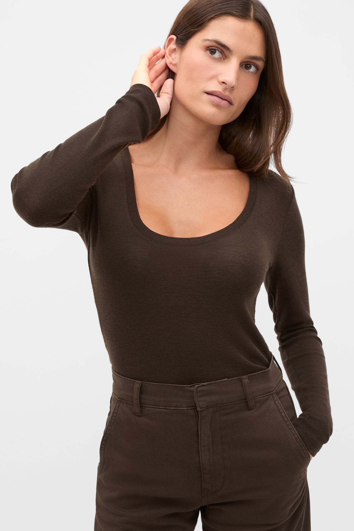 Australian Merino Scoop Neck Top