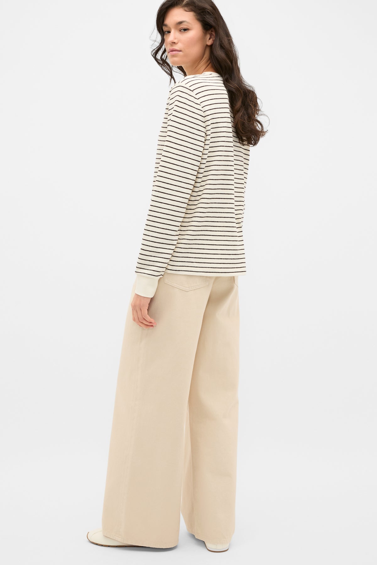 Textured Long Sleeve Relaxed Top