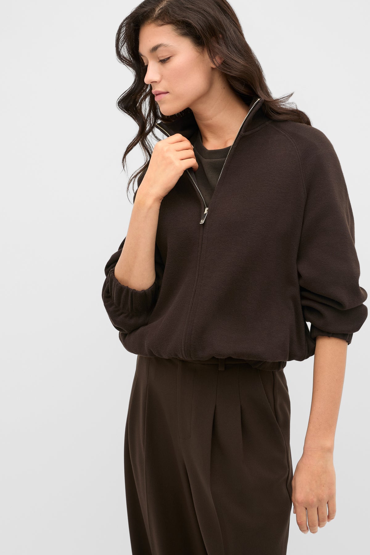 Heavy Rib Zip Thru Sweat