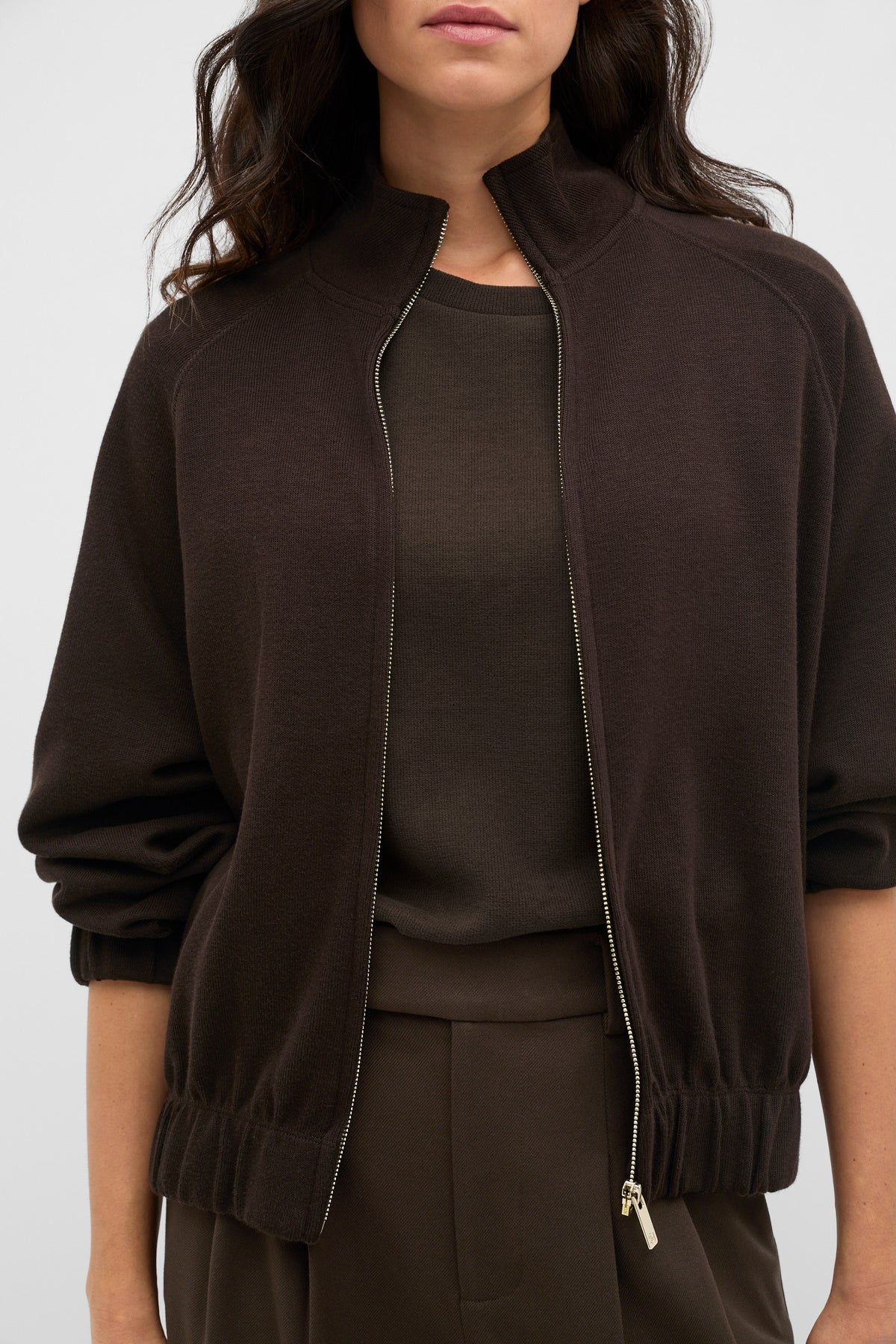 Heavy Rib Zip Thru Sweat