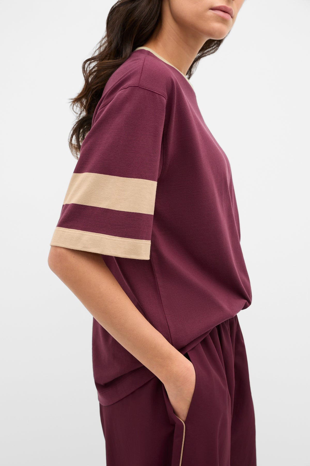 MD Cotton Contrast Boyfriend Tee