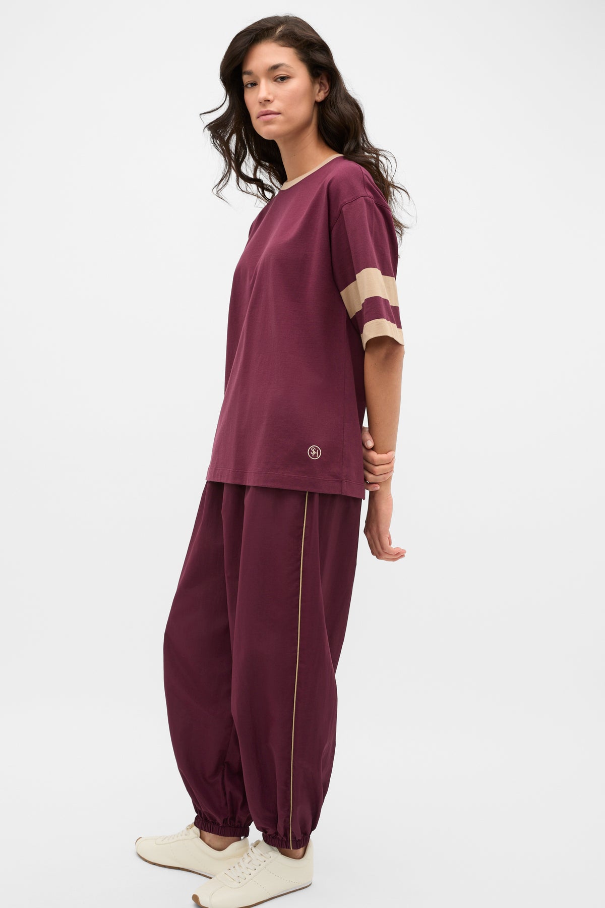 MD Cotton Contrast Boyfriend Tee