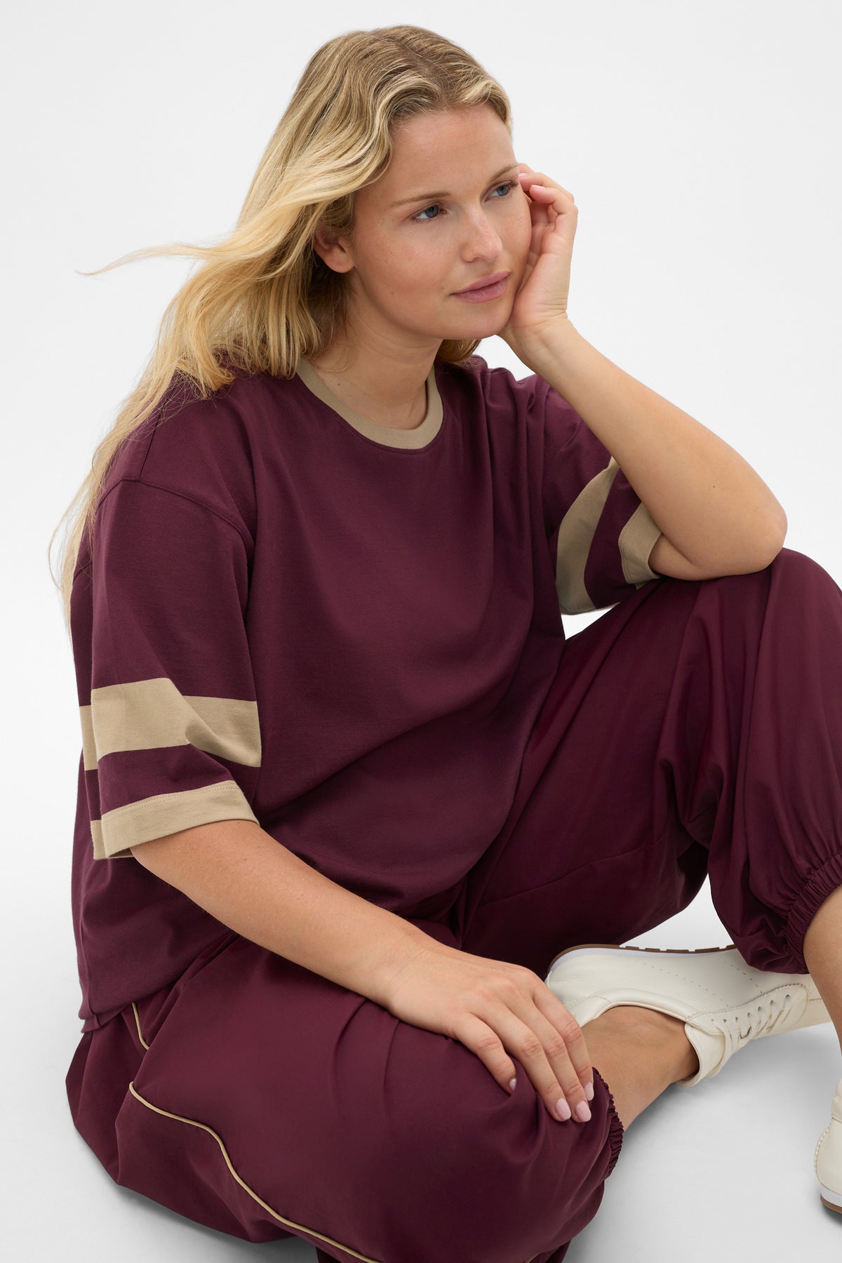 MD Cotton Contrast Boyfriend Tee