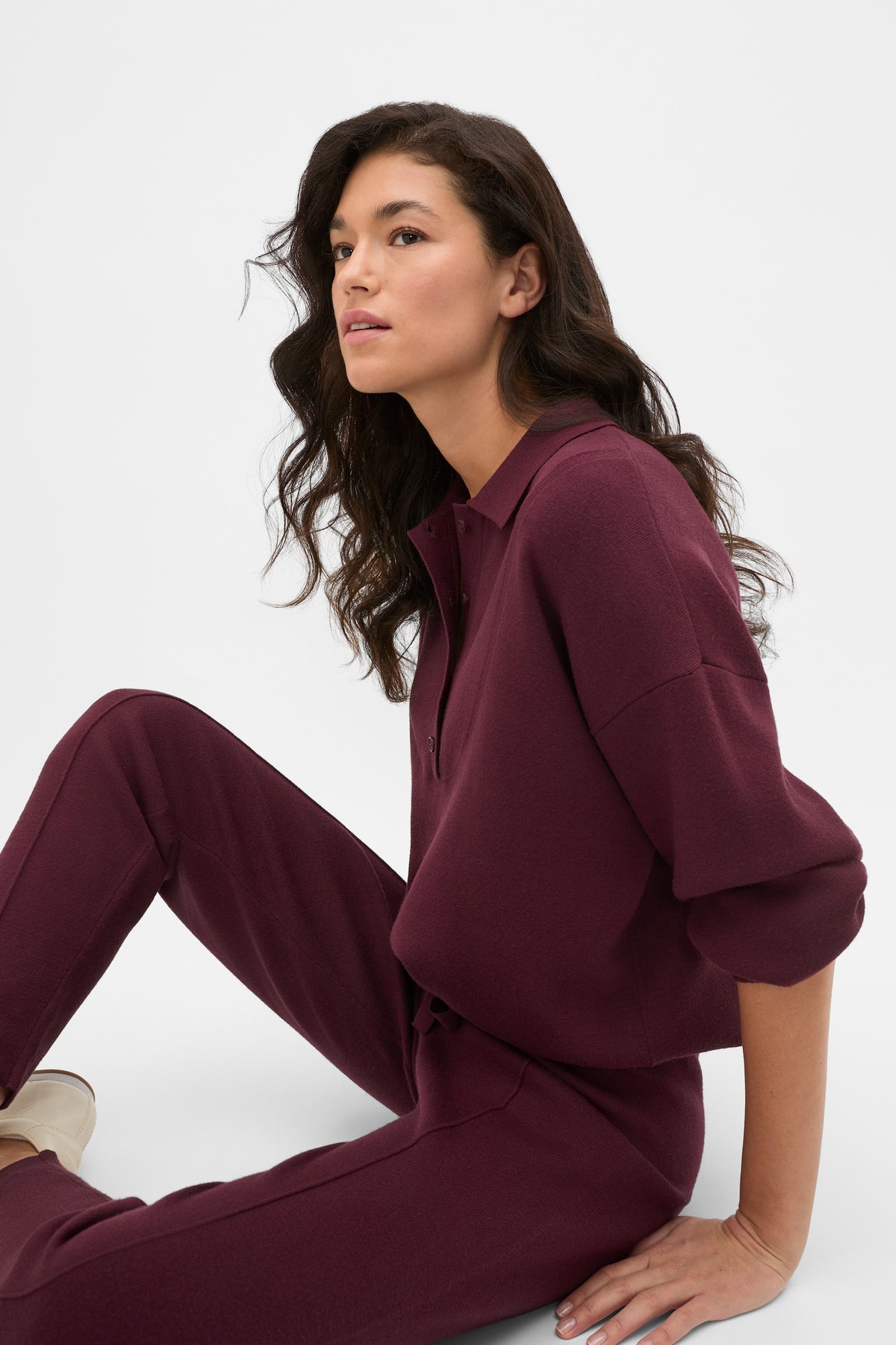 Double Knit Collared Sweater